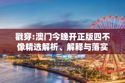 戳穿:澳门今晚开正版四不像精选解析、解释与落实