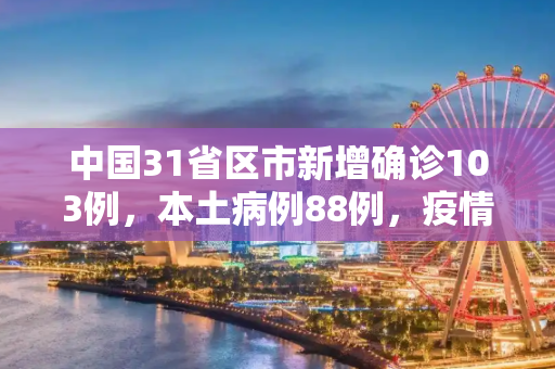 中国31省区市新增确诊103例，本土病例88例，疫情防控形势严峻,31省区市新增确诊103例 本土88例