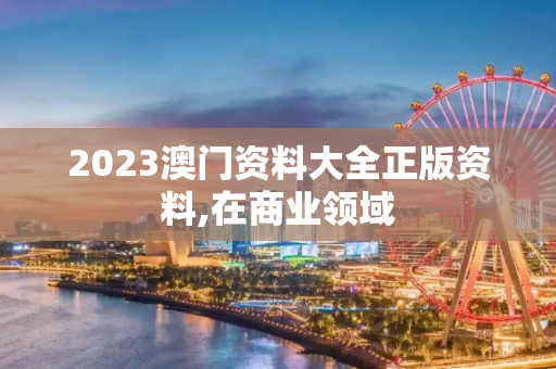 2023澳门资料大全正版资料,在商业领域