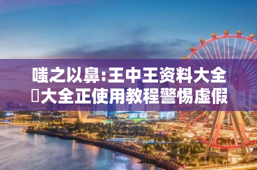 嗤之以鼻:王中王资料大全枓大全正使用教程警惕虚假宣传-全面释义